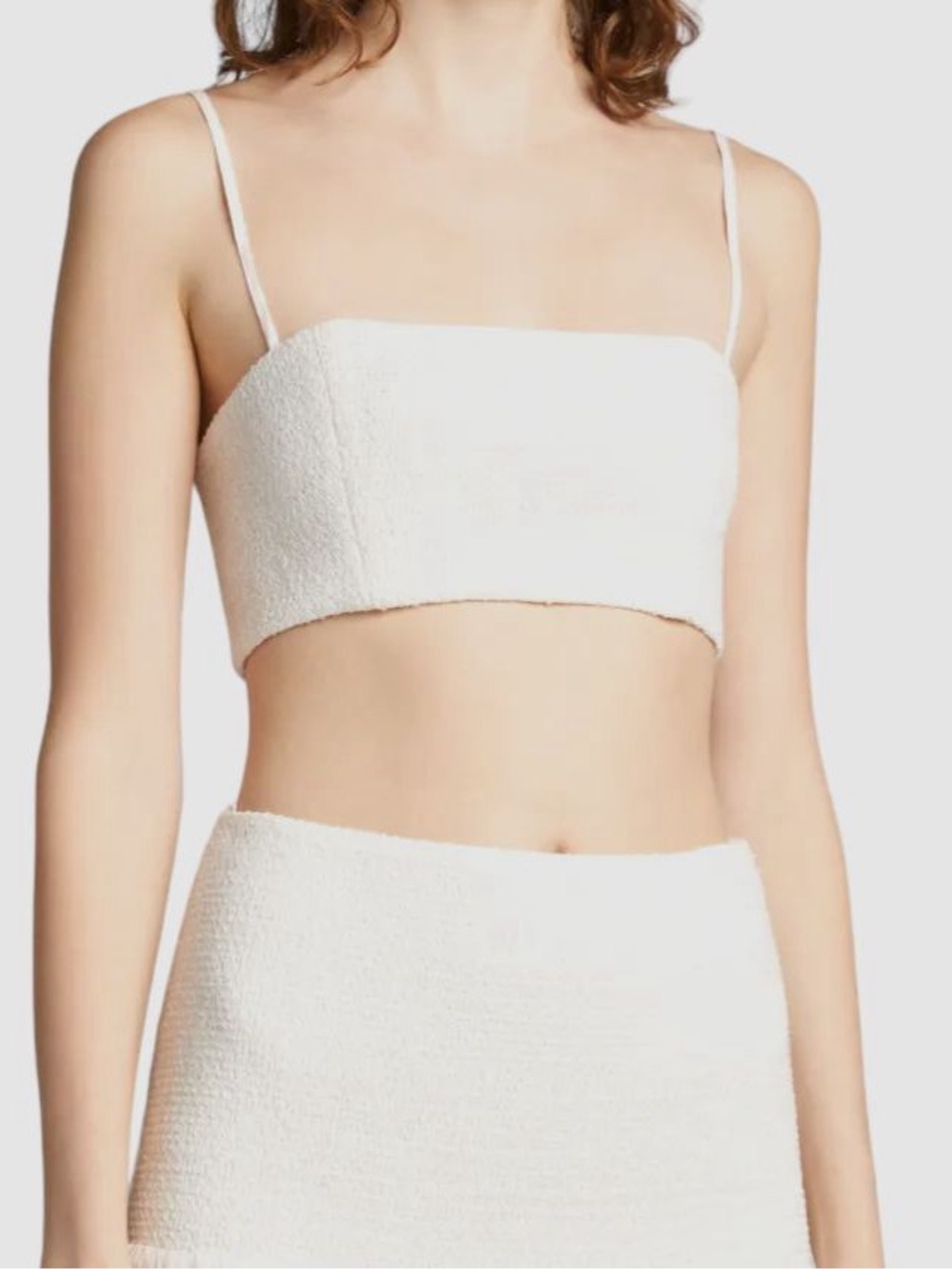 SIR The Label White Diana Cropped Tank Top